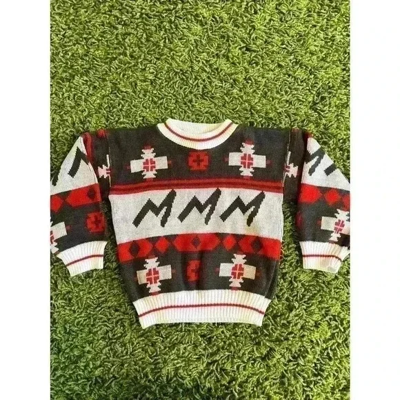 Vintage 80s Unique Knit Sweater - Picture 1 of 4